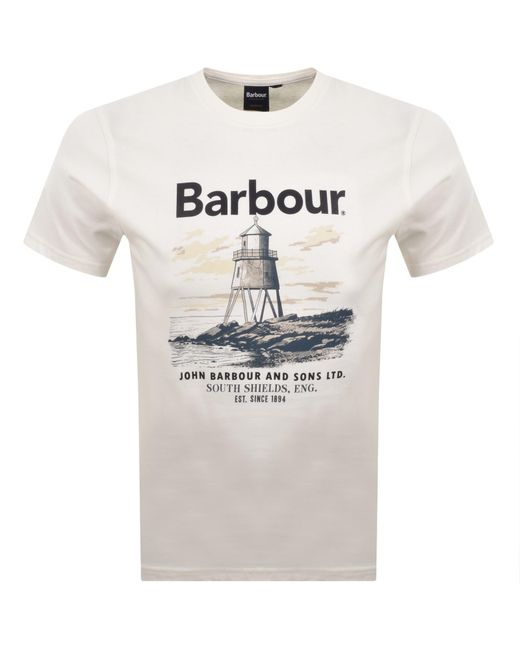 Barbour Gray Harbourside T Shirt for men