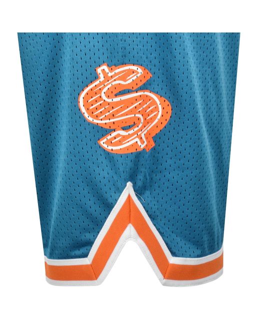 BBCICECREAM Blue Mesh Sport Shorts for men