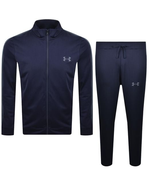 Under Armour Blue Rival Knit Tracksuit for men