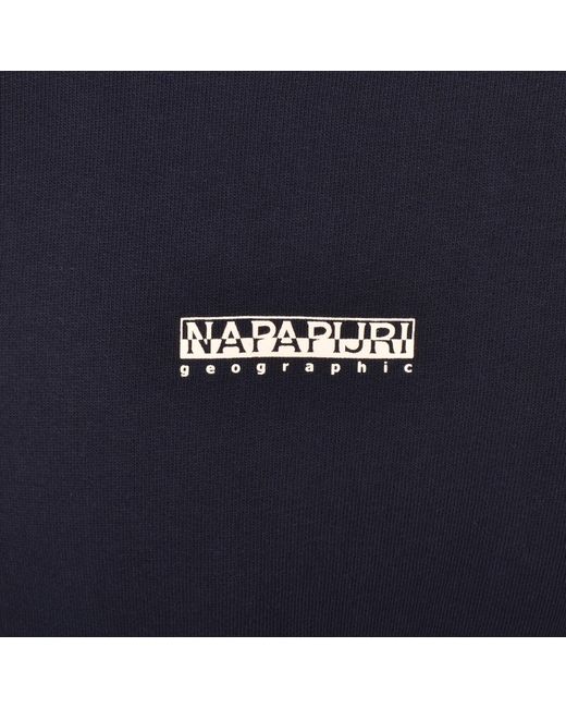 Napapijri Blue B Box Half Zip Sweatshirt for men