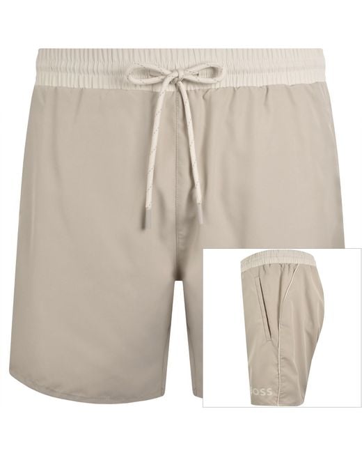 BOSS BUSINESS Natural Boss Starfish Swim Shorts for men
