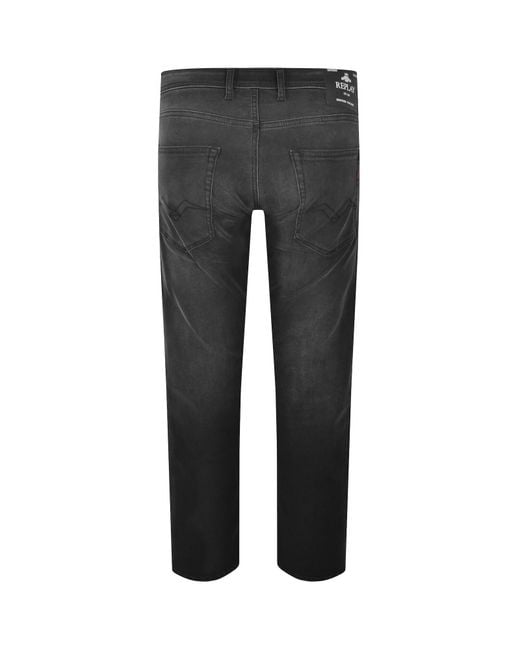 Replay Gray Grover Straight Fit Jeans for men