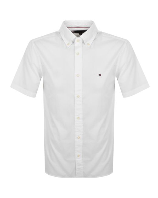 Tommy Hilfiger White Flex Poplin Shirt for men