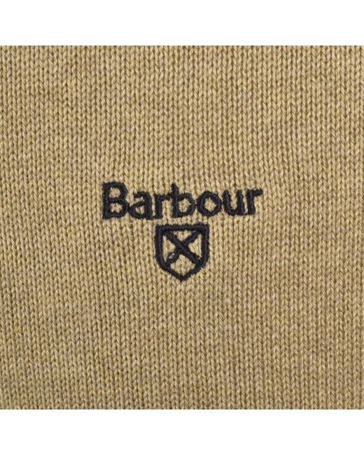 Barbour Natural Taunton Knitted Polo Stone for men