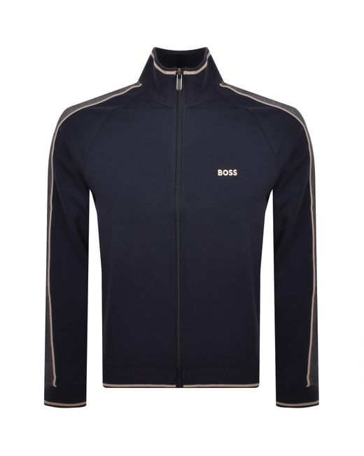 BOSS BUSINESS Blue Boss Full Zip Sweatshirt Dark for men