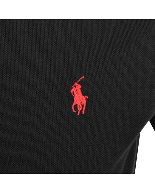 Ralph Lauren Black Twin Tipped Polo T Shirt for men