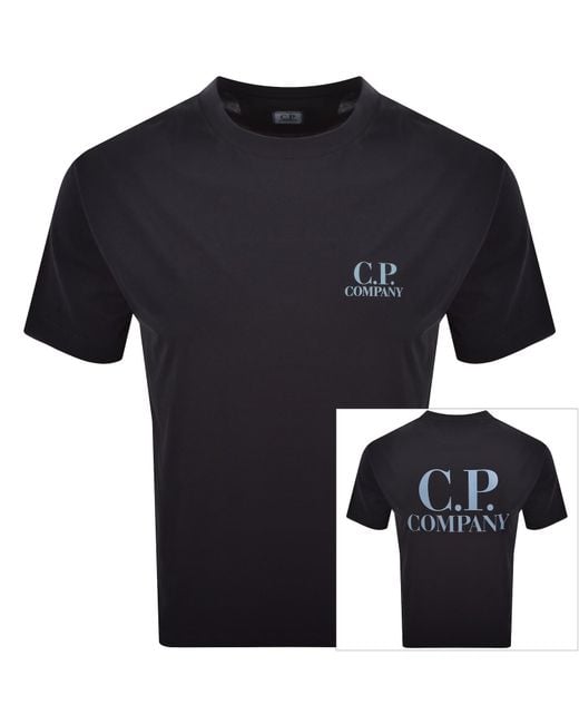 C P Company Blue Cp Company Logo T Shirt for men