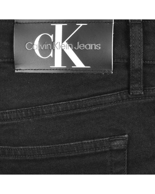 Calvin Klein Black Jeans Slim Denim Shorts for men