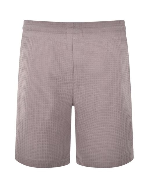 HUGO Purple Austin Waffle Shorts for men