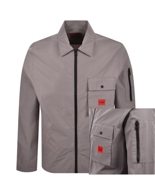 HUGO Brown Emmond Overshirt for men