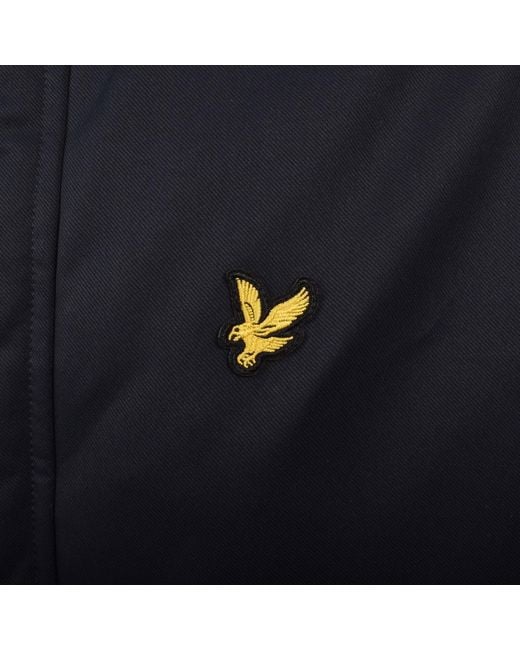 Lyle & Scott Blue Padded Fishtail Parka Dark for men