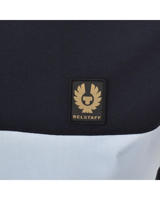 Belstaff Blue Colour Block T Shirt for men