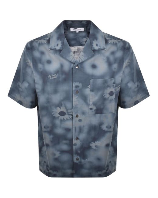 Maison Kitsuné Blue Resort Shirt for men