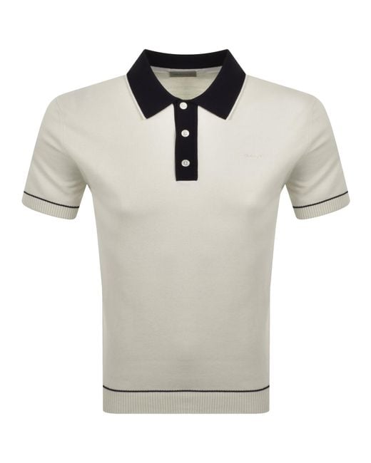 Gant Gray Modal Polo T Shirt for men