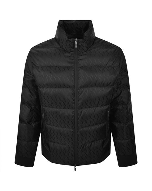 ARMANI EXCHANGE Black Padded Down Jacket for men