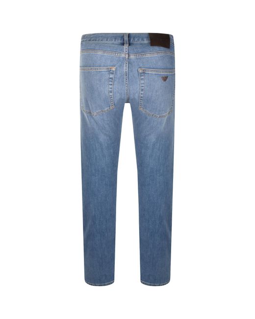 Armani Blue Emporio J45 Regular Jeans Light Wash for men