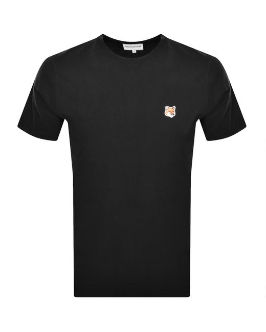 Maison Kitsuné Black Fox Head Patch T Shirt for men
