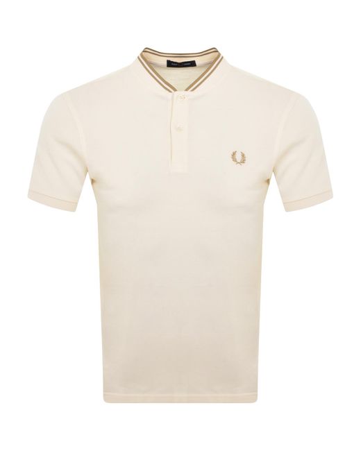 Fred Perry Natural Bomber Collar Polo T Shirt for men