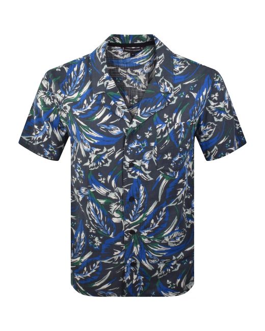 Tommy Hilfiger Blue Bowling Shirt for men