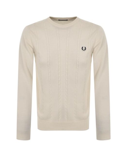 fred perry cable knit jumper