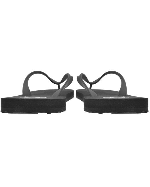 Calvin Klein Black Jeans Logo Beach Flip Flops for men