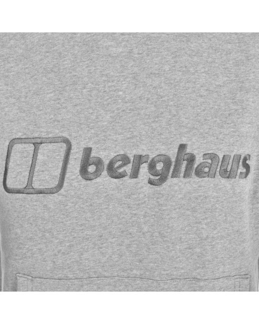 Berghaus Gray Logo Hoodie Dark for men