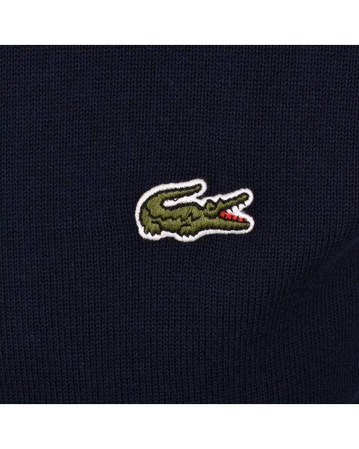 Lacoste Blue Full Zip Knit Jumper for men