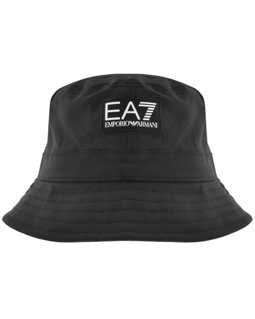 EA7 Black Emporio Armani Logo Bucket Hat for men