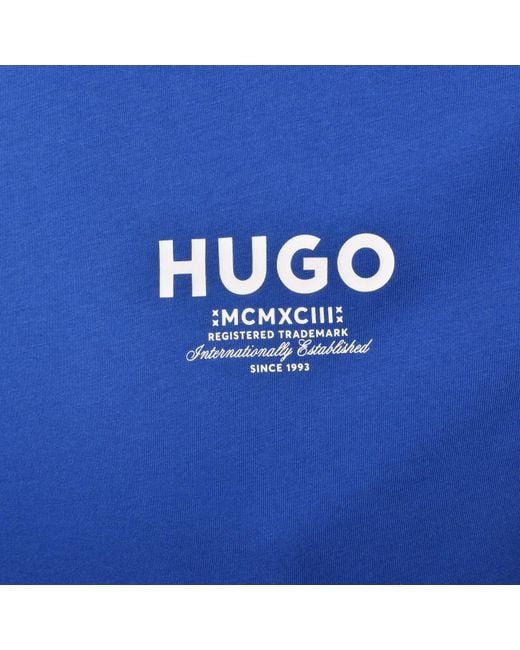 HUGO Blue Nesptee T Shirt Open for men