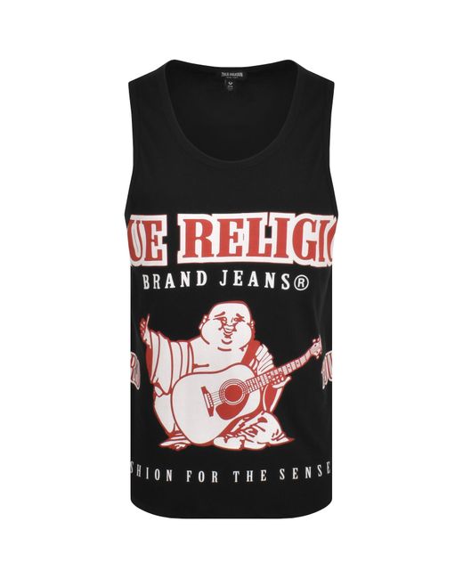 True Religion Black Logo Vest for men