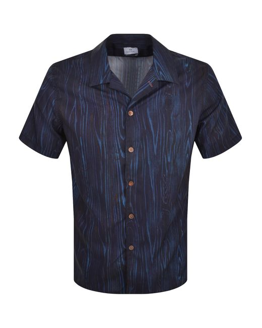 Paul Smith Blue Casual Fit Short Sleeved Shirt for men