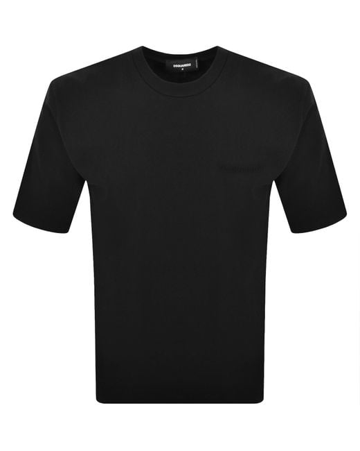 DSquared² Black Loose Fit T Shirt for men