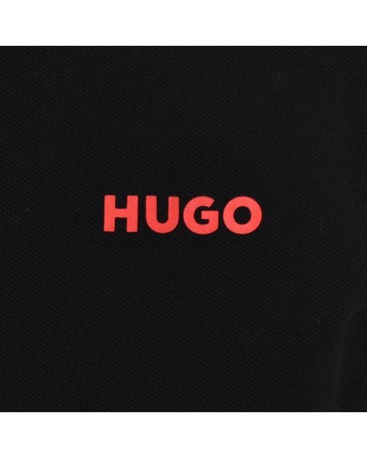 HUGO Black Dinoso22 Polo T Shirt for men