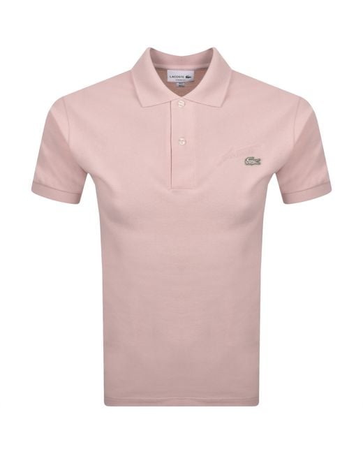 Lacoste Pink Logo Polo for men