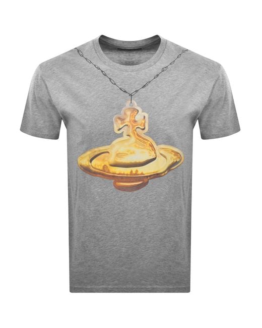 Vivienne Westwood Gray Orb T Shirt for men