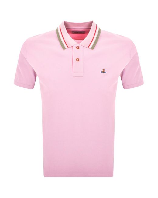 Vivienne Westwood Pink Classic Polo T Shirt for men