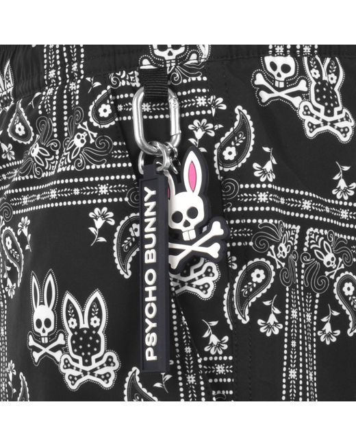Psycho Bunny Black Luke Swim Shorts for men