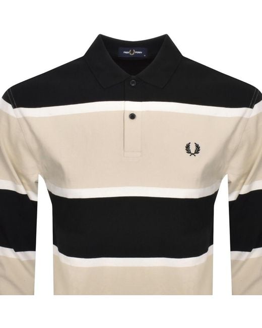 Fred Perry Black Long Sleeve Polo T Shirt for men