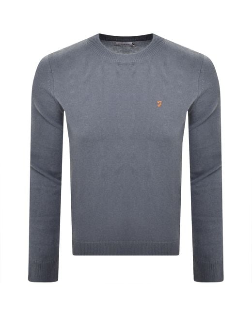 Farah Gray Farah Maidstone Knit Jumper for men