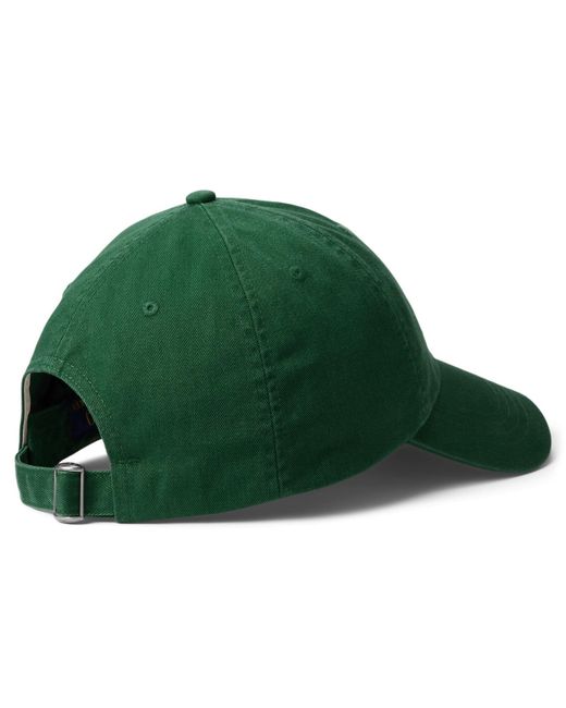 Ralph Lauren Green Woven Baseball Cap for men
