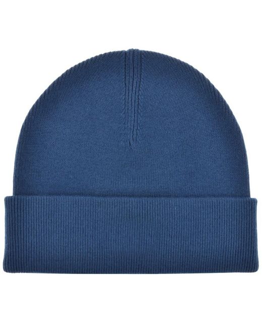 Fred Perry Blue Beanie Hat for men