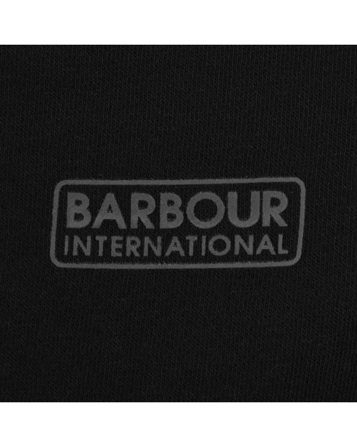 Barbour Black Crew Neck Sweatshirt for men