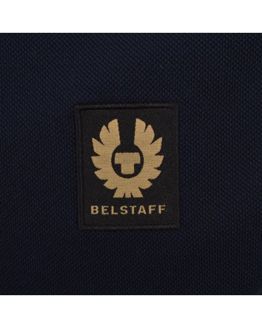 Belstaff Blue Logo Polo T Shirt Dark Ink for men