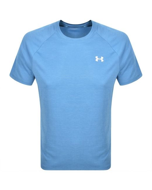 Under Armour Blue Tech Textured T Shirt for men