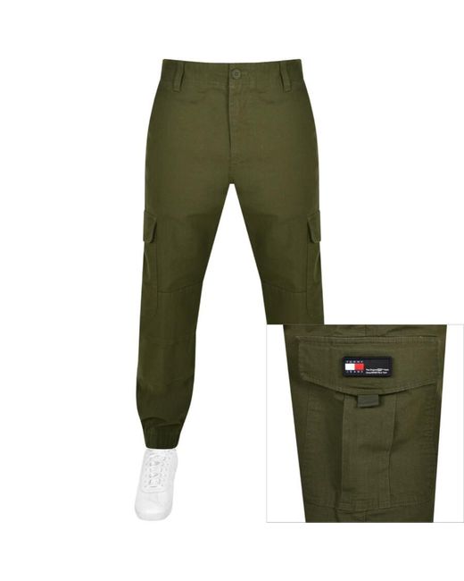 Tommy Hilfiger Green Ethan Cargo Trousers for men