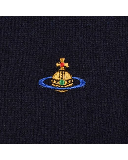 Vivienne Westwood Blue Alex Round Neck Jumper for men