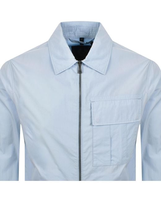Belstaff Blue Cargo Overshirt Sky for men