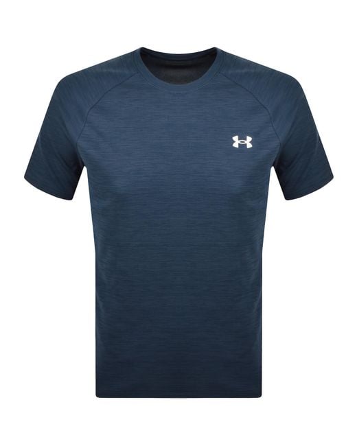 Under Armour Blue Tech Textured T Shirt for men