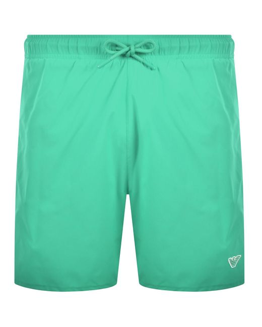 Armani Green Emporio Boxer Swim Shorts for men