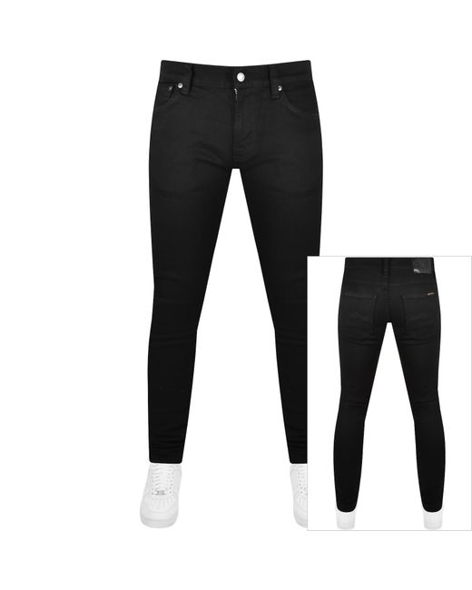 Nudie Jeans Black Jeans Tight Terry Jeans for men